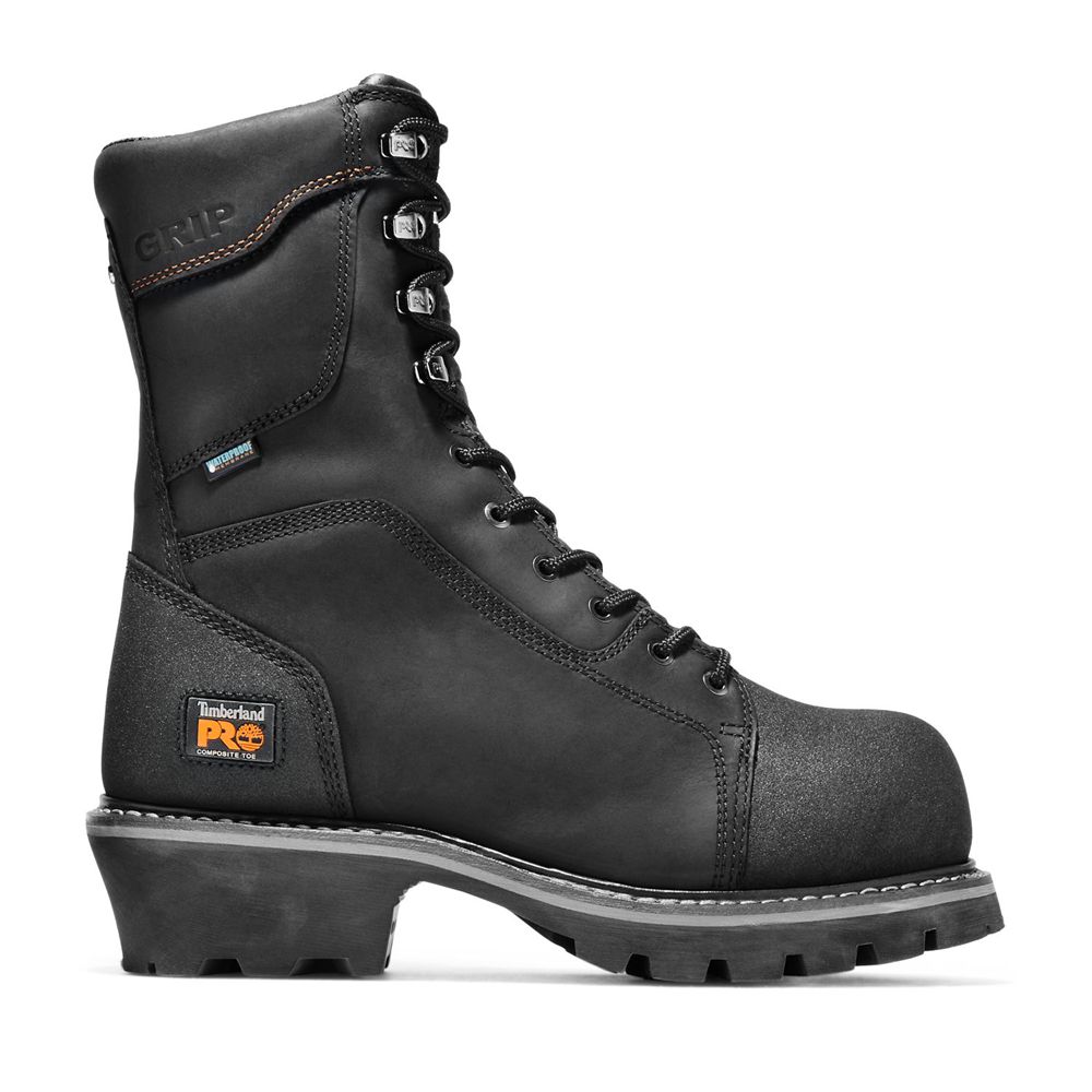 Botas Pro Timberland Argentina Hombre - Pro Rip Saw 9" Comp Toe Logger - Negras - DUWZRS-926